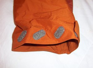 Close up of the sleeve closure